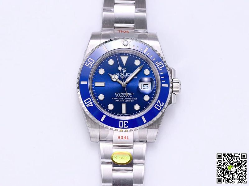 R01ex Submariner Replica 116619LB-97209 1:1 Best Edition Noob Factory V10 Blue Dial Swiss Movement