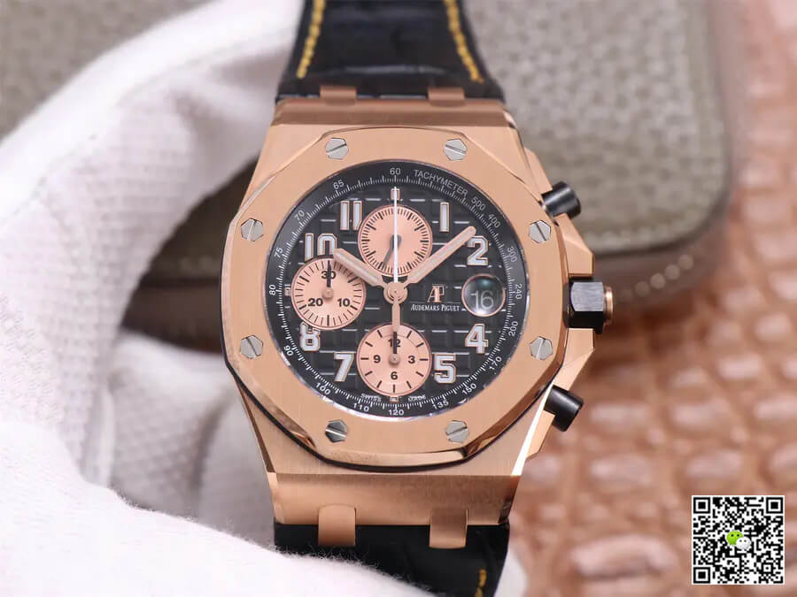 Replica Audemars P1g*et Royal Oak Offshore 26470OR 1:1 Best Edition JF Factory Black Dial
