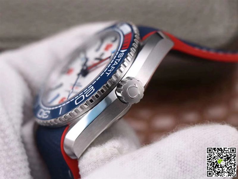 Replica 0me*ga Seamaster Planet Ocean 36th America s Cup Limited Edition 1:1 Best Edition VS Factory White Dial Swiss ETA8900