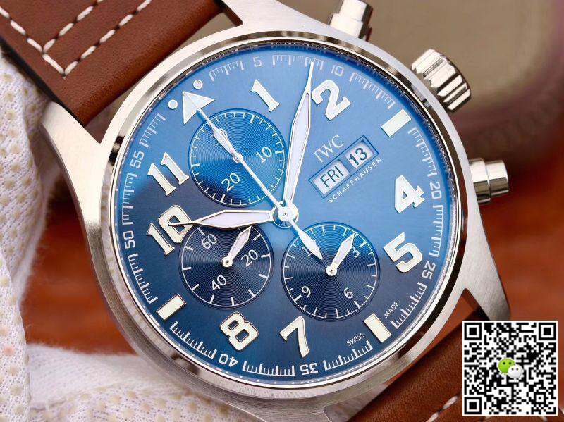 Replica IWC Pilot Chronograph IW377714 ZF Factory Men Watches 1:1 Best Edition Swiss ETA7750 Blue Dial