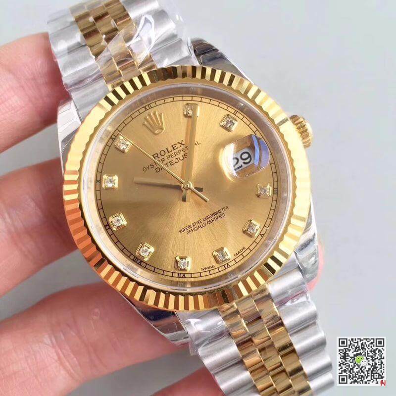 Replica R01ex Datejust II M126333-0012 1:1 Best Edition Stainless Steel 410L and 18K Yellow Gold Bracelet