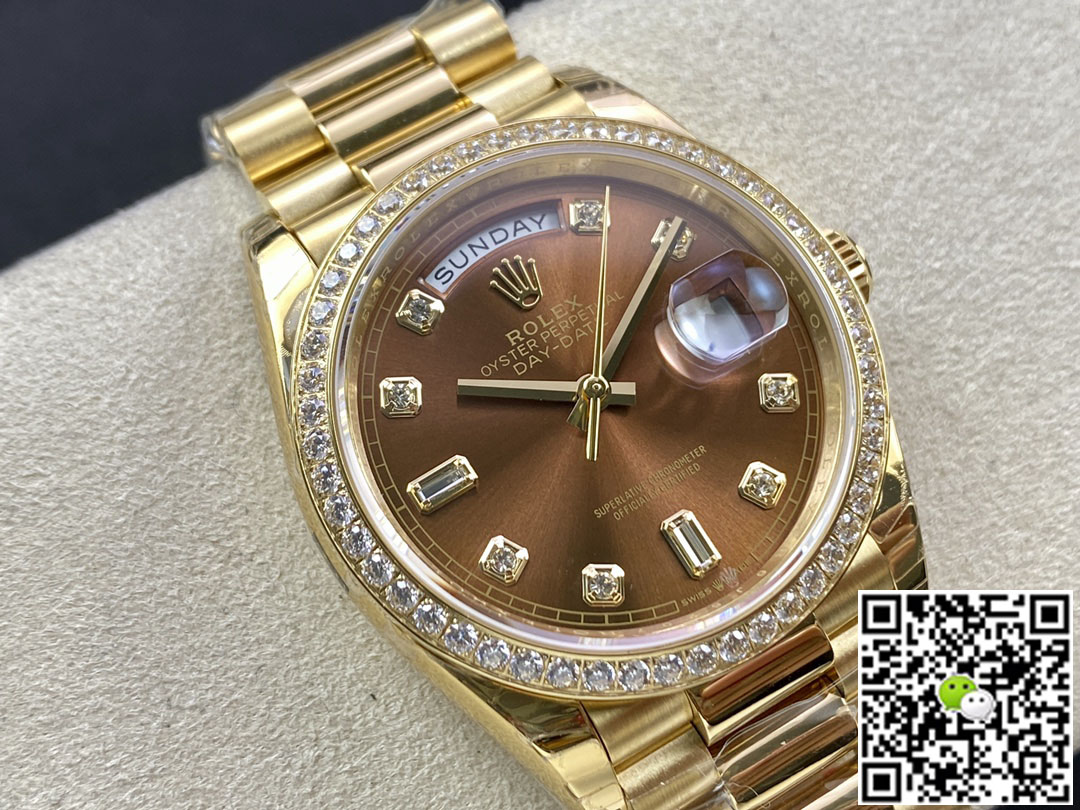 Replica R01ex Day Date M128348RBR-0005 1:1 Best Edition EW Factory Yellow Gold