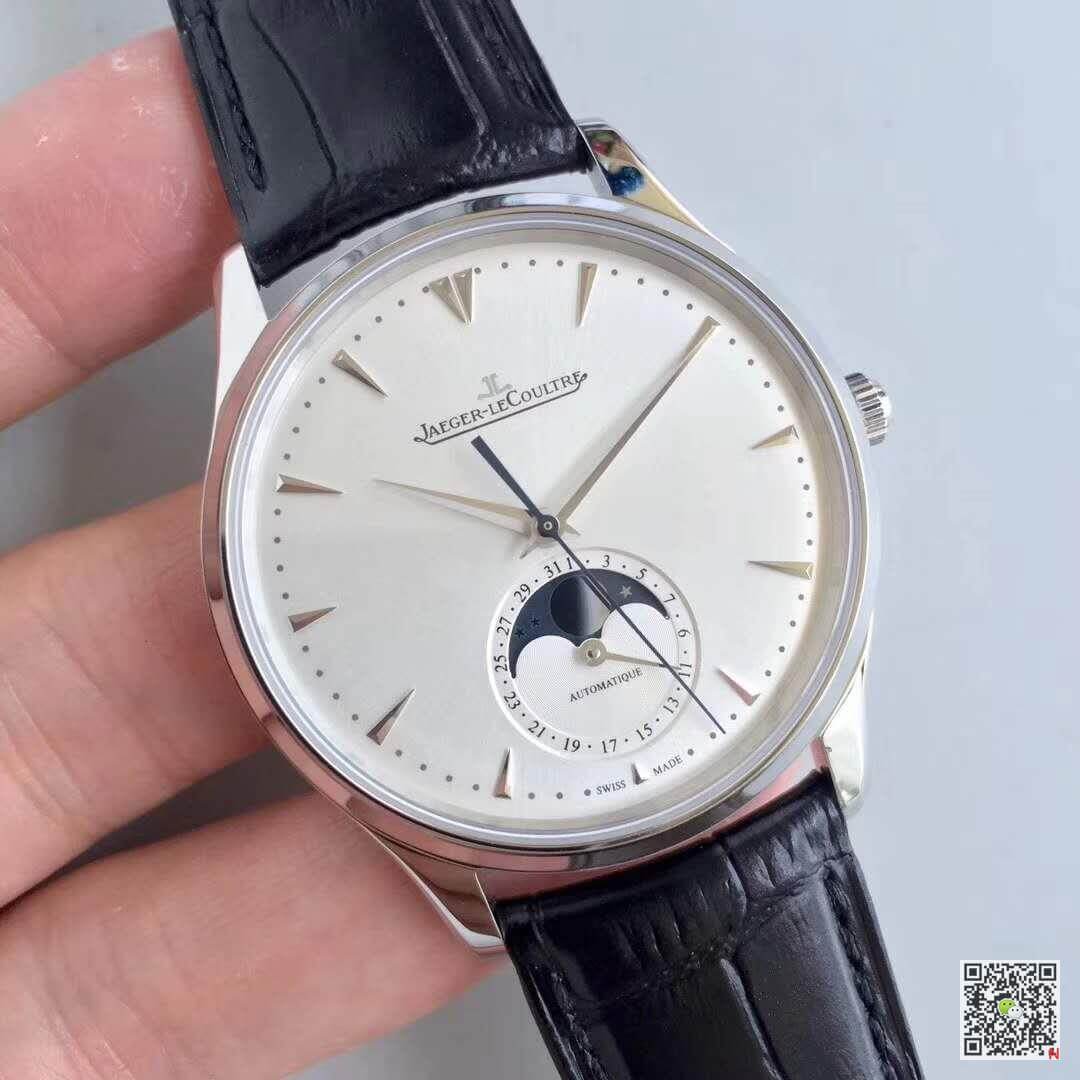 Replica Jaeger-LeCoultre Master Ultra-Thin Q1368420 ZF Factory 1:1 Best Edition Swiss ETA925 Silver Dial Black Leather Strap