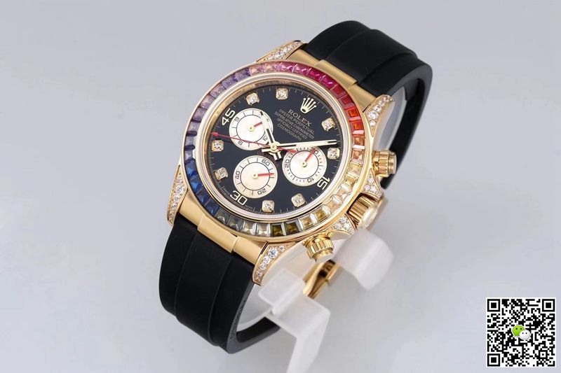 Replica R01ex Daytona 116598RBOW 1:1 Best Edition BL Factory Yellow Gold Swiss ETA4130