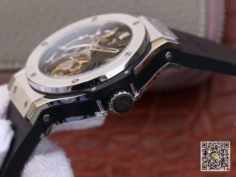 Replica Hublot Big Bang hollow tourbillon Swiss Seagull hand-winding tourbillon movement Skeleton Dial