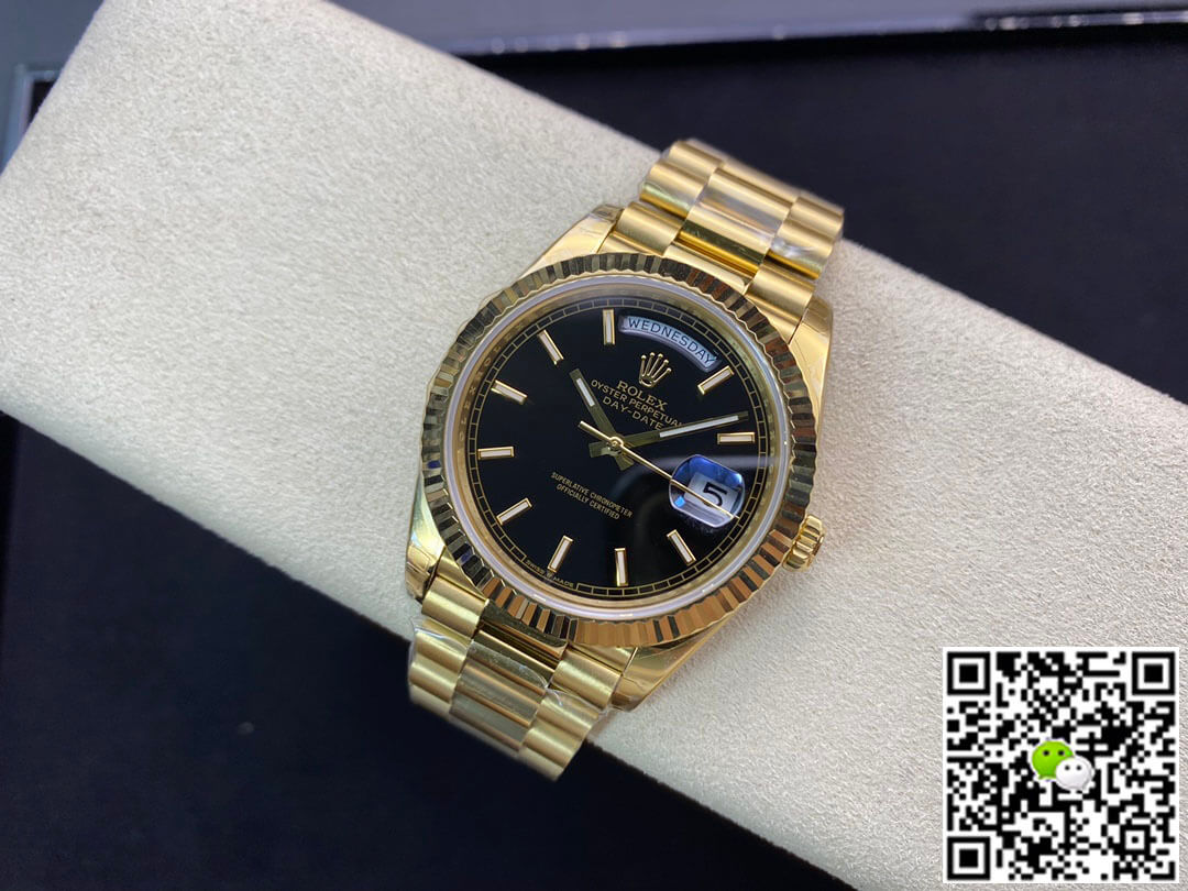 Replica R01ex Day Date 40MM 1:1 Best Edition EW Factory Black Dial