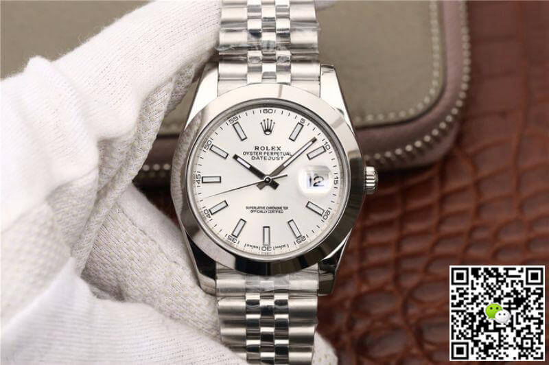 R01ex Dupe Datejust 116200 Mechanical Watches 1:1 Best Edition Swiss ETA2836 Silver Dial