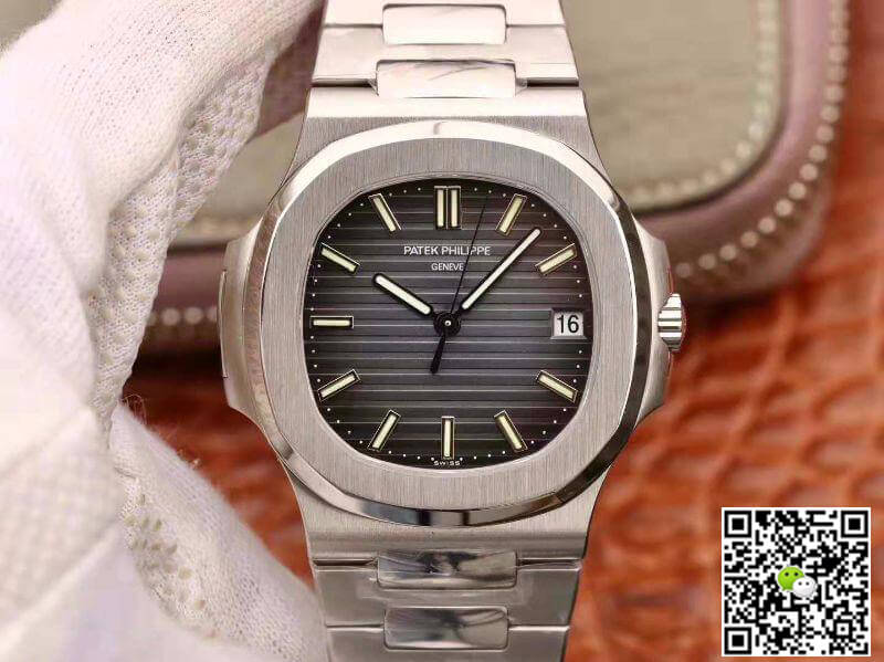 Replica Pat*k Phi1i*pe Nautilus Jumbo 5711 PF Factory 1:1 Best Edition Swiss ETA324 Grey Textured Dial