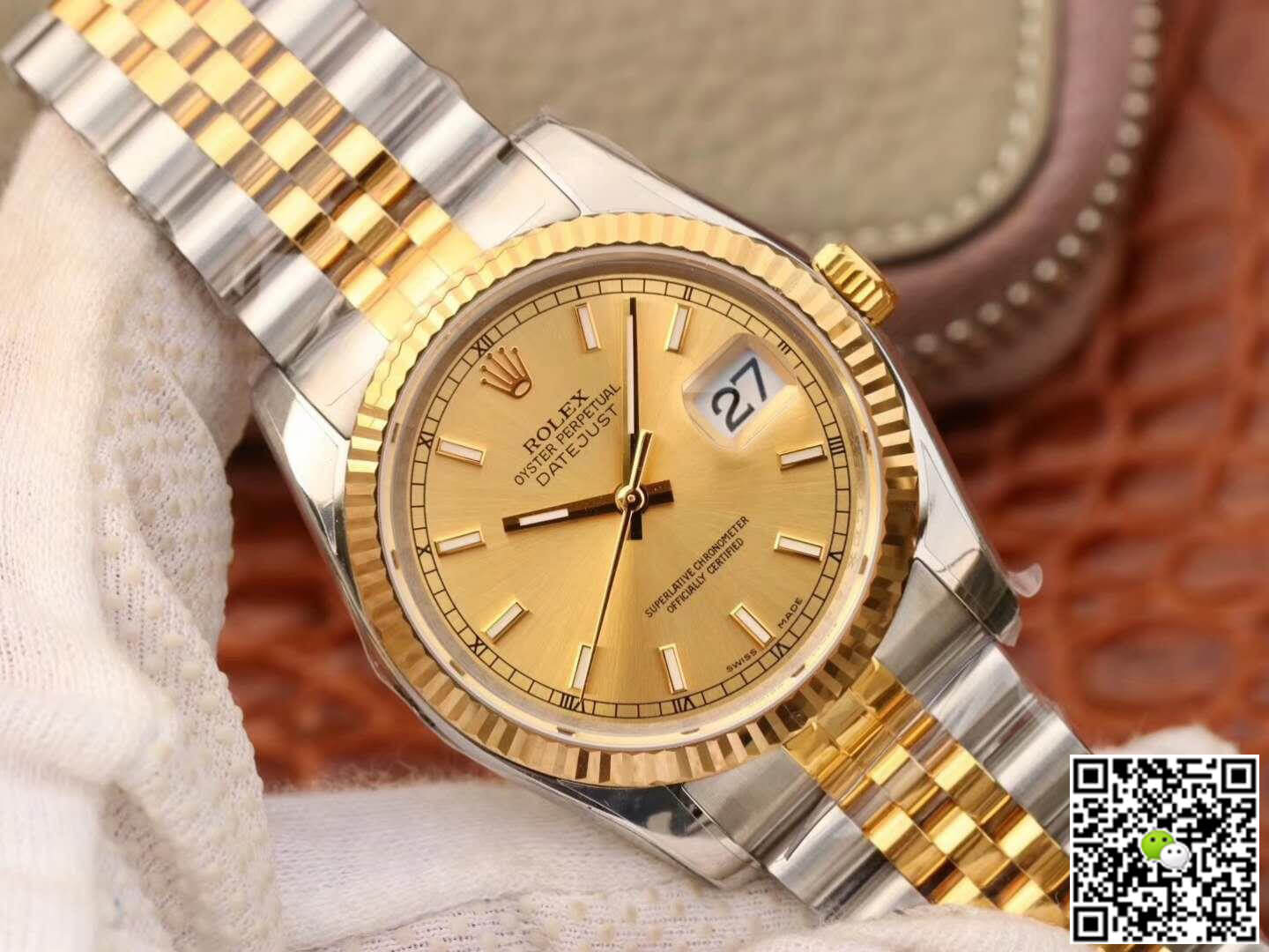 R01ex Dupe Datejust II 116333 1:1 Best Edition Swiss ETA3135 Champagne Dial