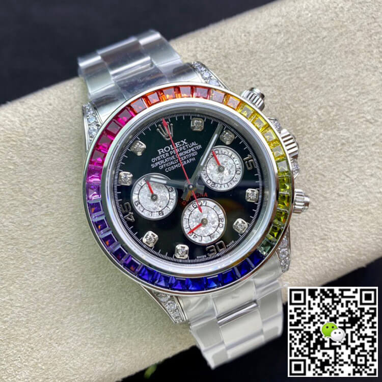 Replica R01ex Daytona 116599 RBOW 1:1 Best Edition TW Factory Black Dial