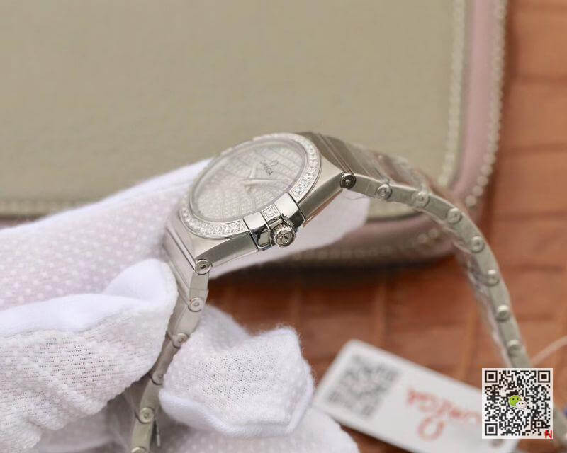 Replica 0me*ga Constellation Quartz Ladies 27mm D1am0nd Dial TW Factory 1:1 Best Edition Swiss Eta Quartz 1376