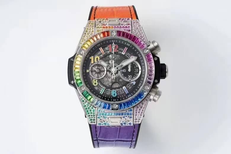 Replica Hublot BIG BANG Unico 411.NX.1117.LR.0999 1:1 Best Edition ZF Factory Rainbow Skeleton Dial