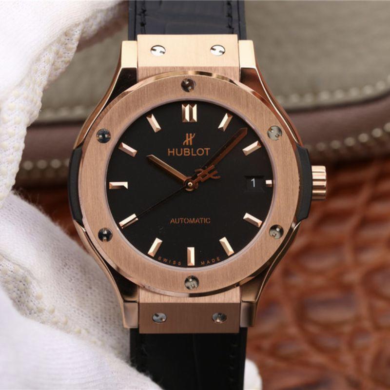 Replica Hublot Classic Fusion 511.OX.1181.LR JJ Factory Mechanical Watches 1:1 Best Edition Swiss ETA2892 Black Dial