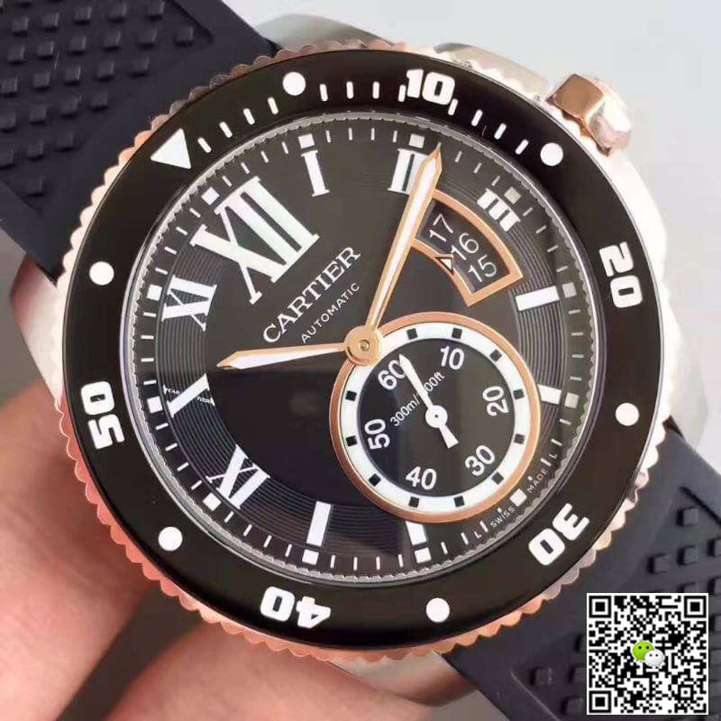 Replica Calibre De Ca*t1er Diver CRW7100055 JF Factory 1:1 Best Edition Swiss ETA9015