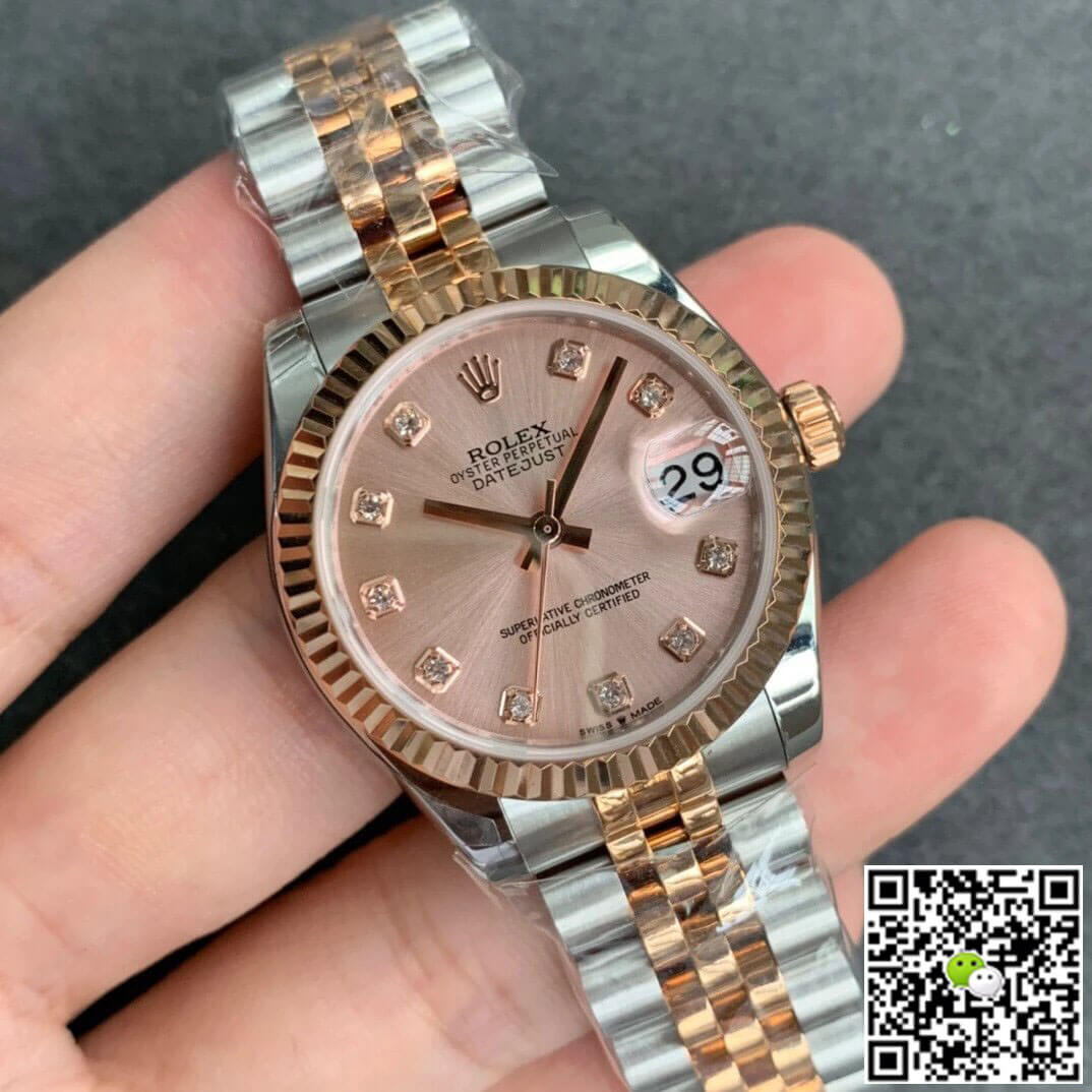 Replica R01ex Datejust M278271-0024 1:1 Best Edition GS Factory Rose Gold Dial