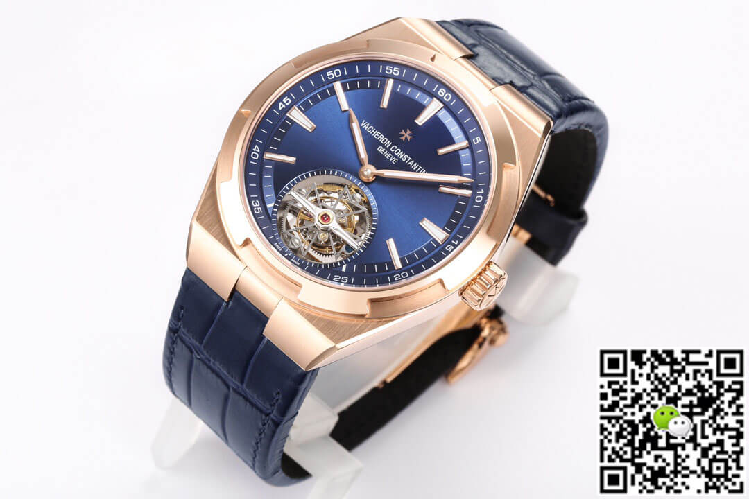 Replica Vacheron C0nstan1n Overseas Tourbillon 6000V/110R-B733 1:1 Best Edition BBR Factory Blue Strap