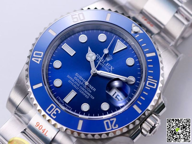 R01ex Submariner Replica 116619LB-97209 1:1 Best Edition Noob Factory V10 Blue Dial Swiss Movement