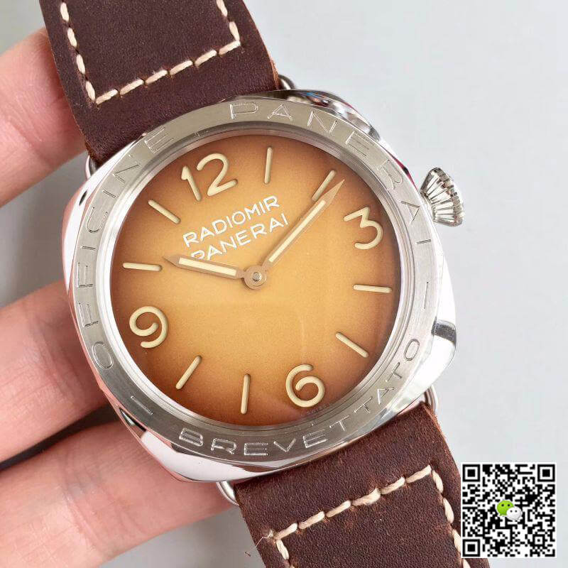 Pa*e*a1 Replica Radiomir PAM687 ZF Factory 1:1 Best Edition Swiss ETA P3000 S*perlumed Shaded Brown Dial