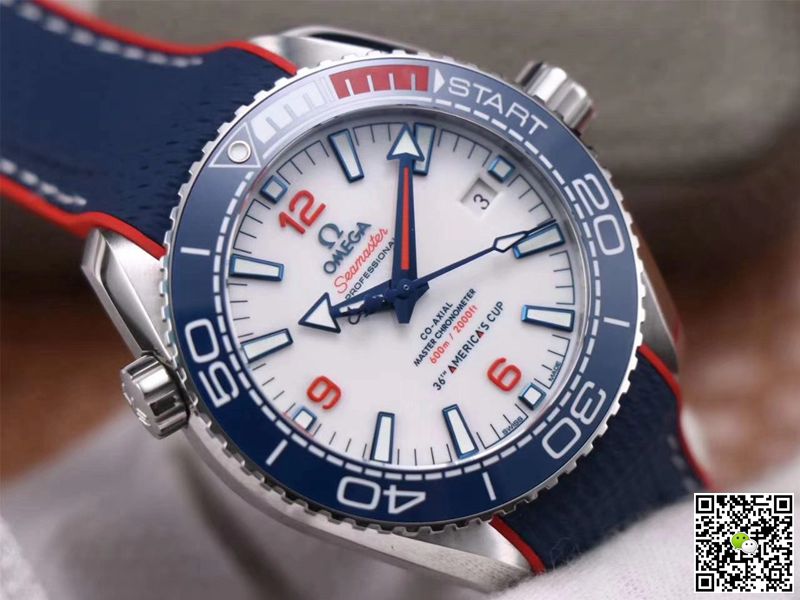 Replica 0me*ga Seamaster Planet Ocean 36th America s Cup Limited Edition 1:1 Best Edition VS Factory White Dial Swiss ETA8900