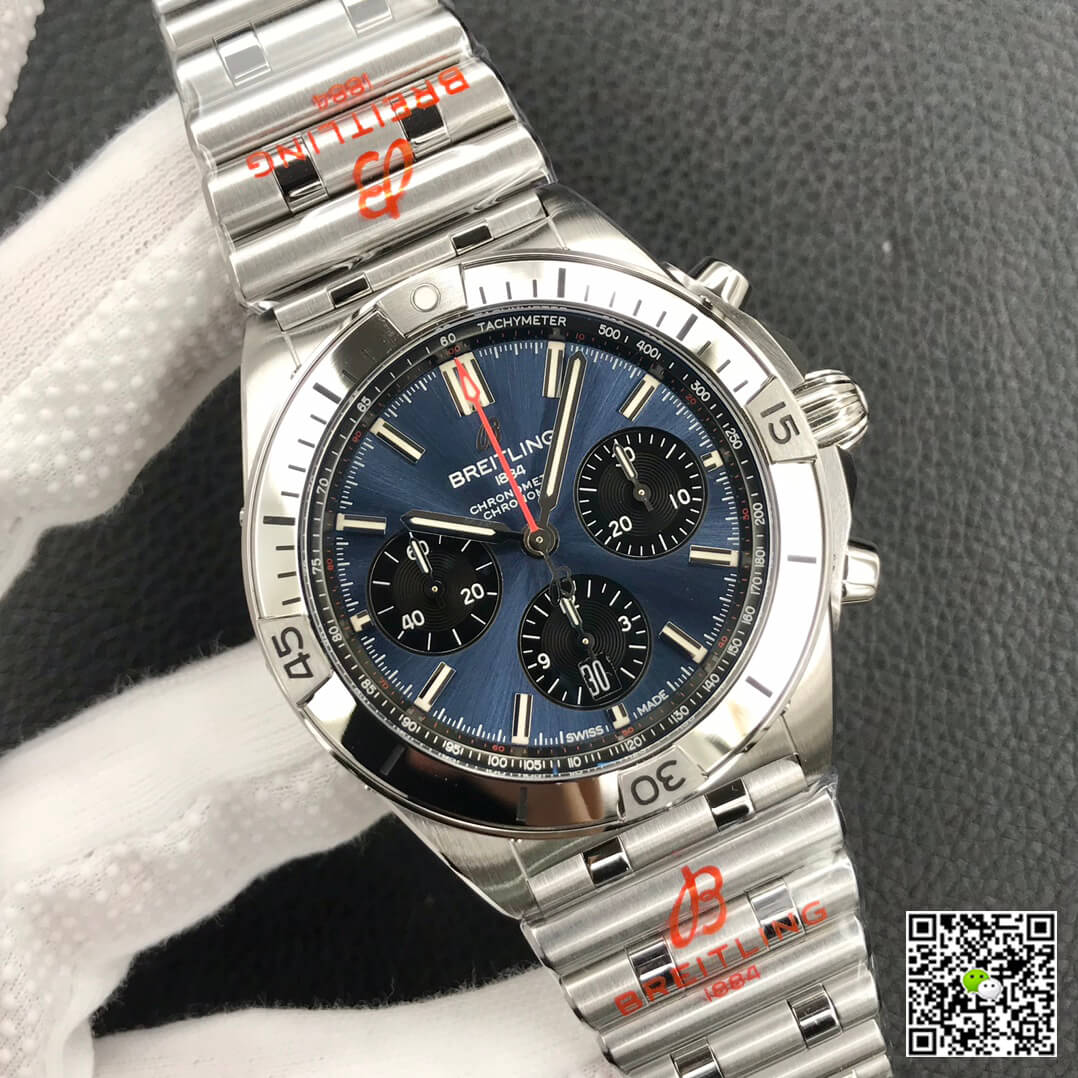 Replica Breitling Chronomat AB0134101C1A1 1:1 Best Edition Stainless Steel Blue Dial