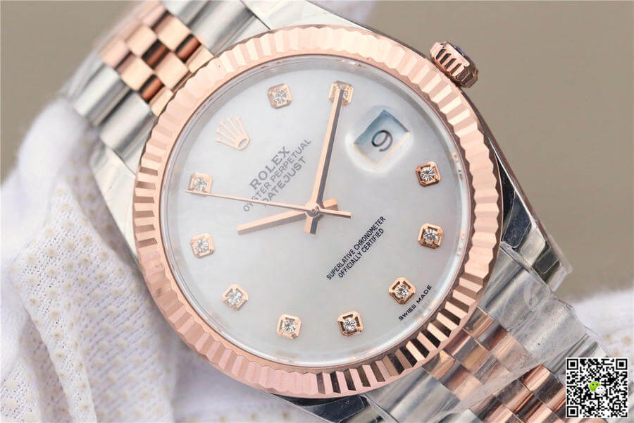 Replica R01ex Datejust M126331-0014 1:1 Best Edition EW Factory Rose Gold Mother-Of-Pearl Dial