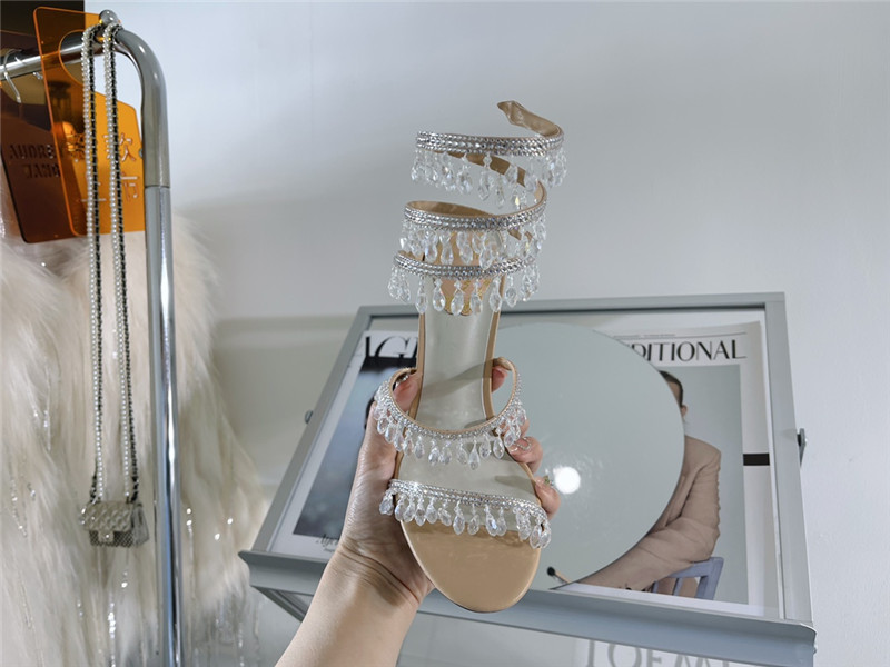 rene caovilla cleo chandelier satin sandals