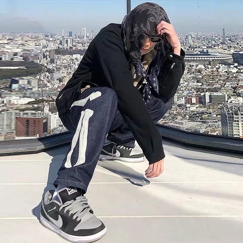 Kapital Bone logo denim jeans Travis Scott