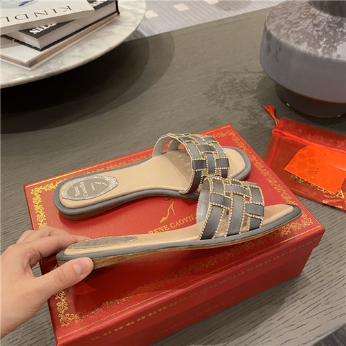 rene caovilla flat slippers