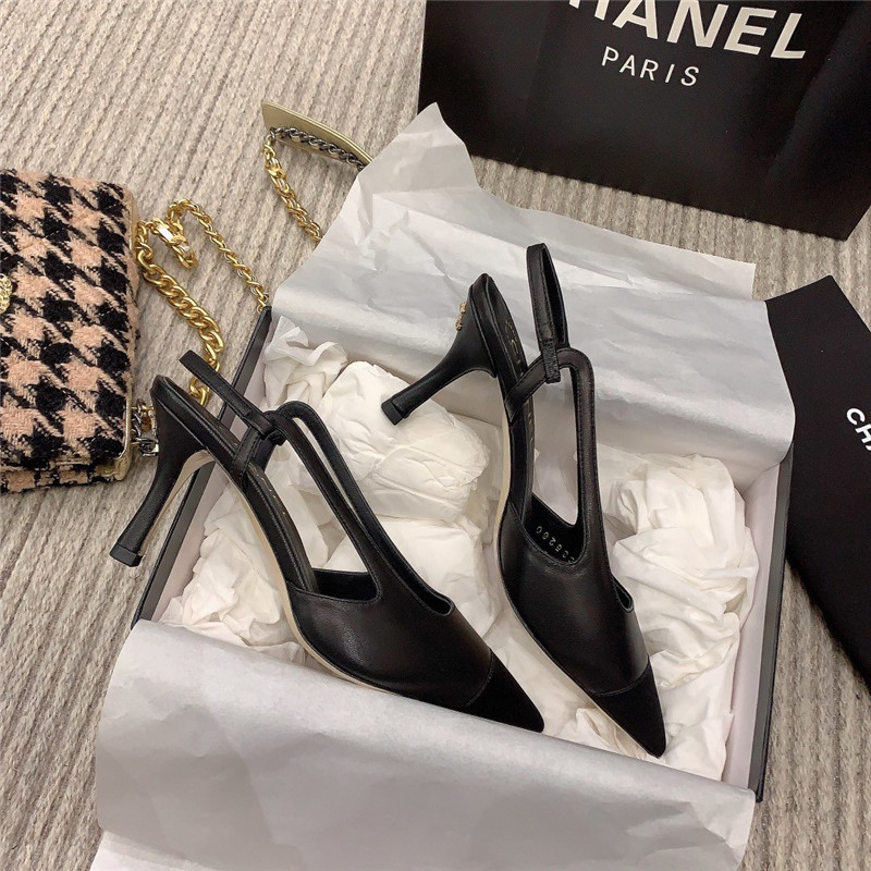 Ch**el Slingback Dupe heels in Black