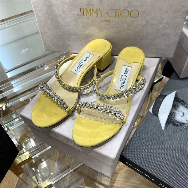 J1m*y Ch00 Pearl Heels Dupe Rhinestone Low Heel Sandals