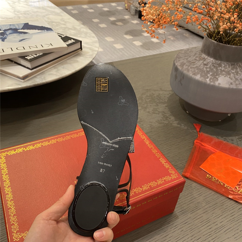 rene caovilla flip flops bow flat sandals