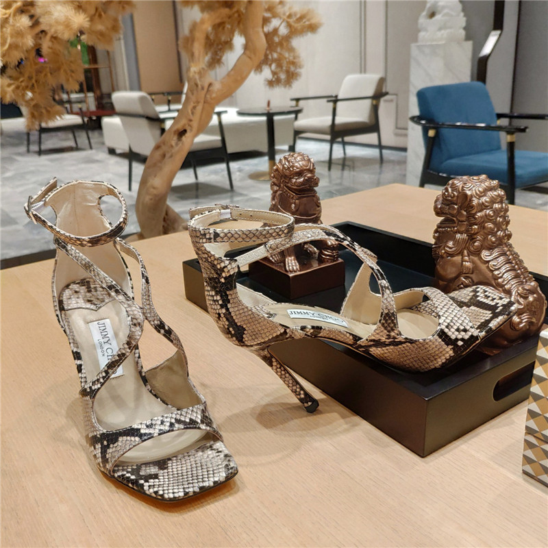 J1m*y Ch00 heeled satin sandals