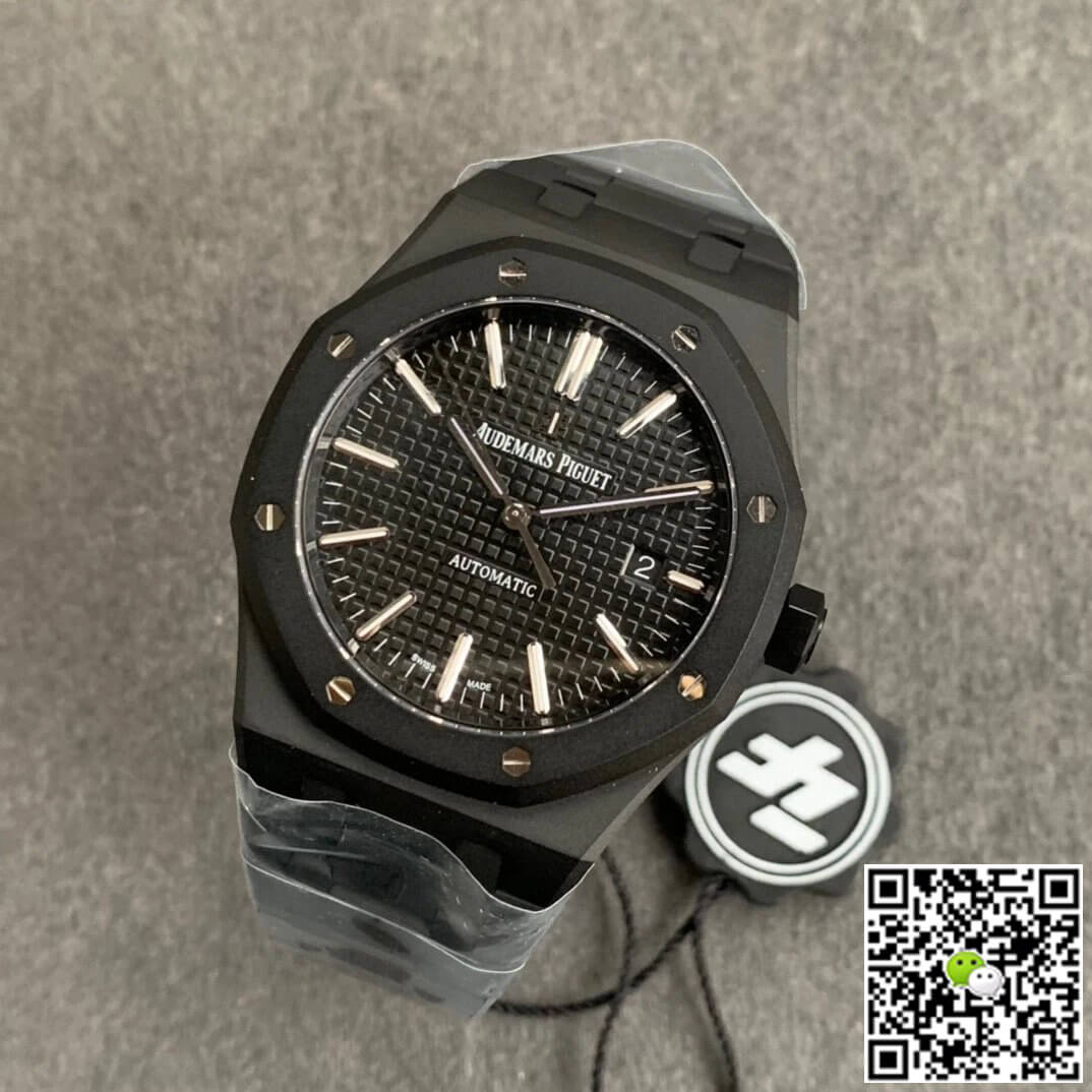 Replica Audemars P1g*et Royal Oak 15400 DLC Version 1:1 Best Edition ZF Factory Black Dial
