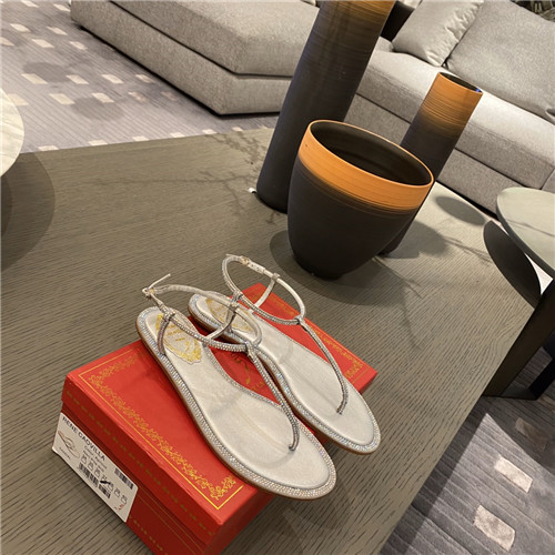 rene caovilla flat sandals