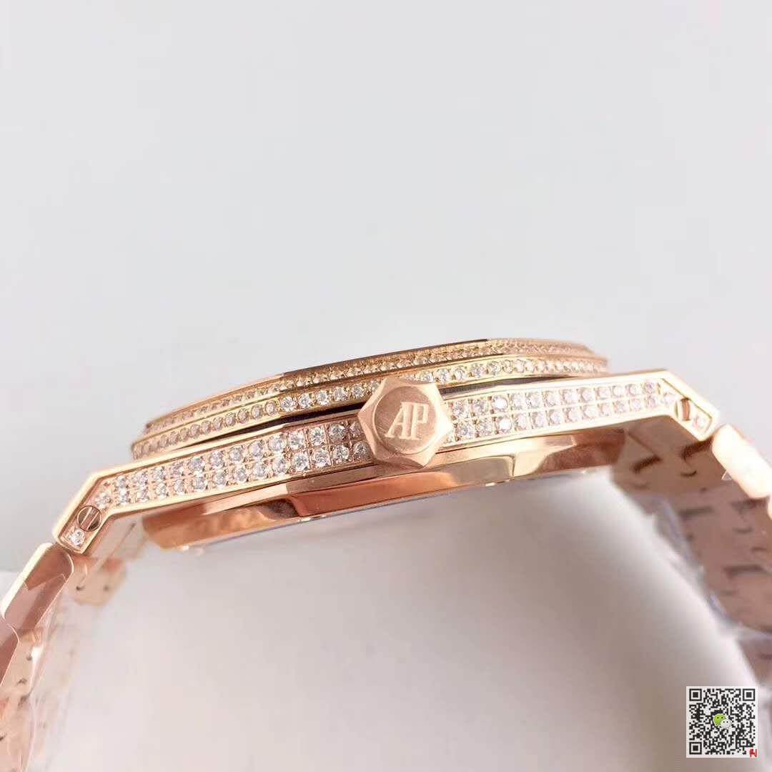 Replica Audemars P1g*et Royal Oak 1:1 Best Edition Swiss ETA3120 Full D1am0nd Stainless Steel Bracelet