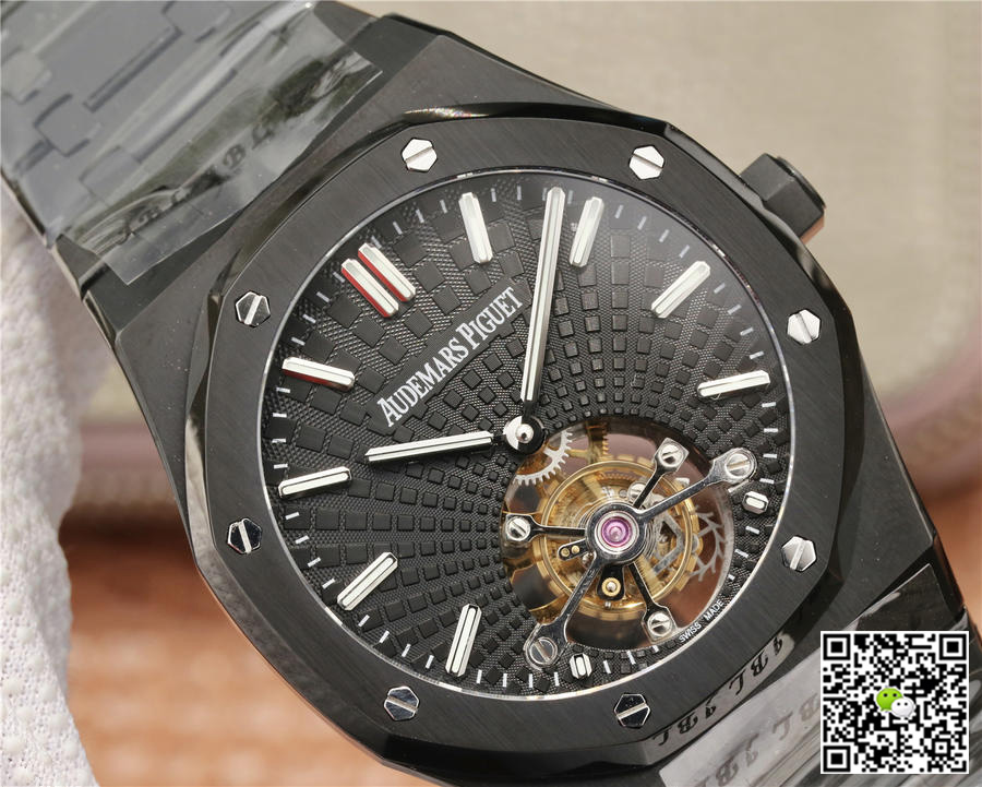 Replica Audemars P1g*et Royal Oak Tourbillon 26522CE.OO.1225CE.01 1:1 Best Edition R8 Factory Black Ceramic