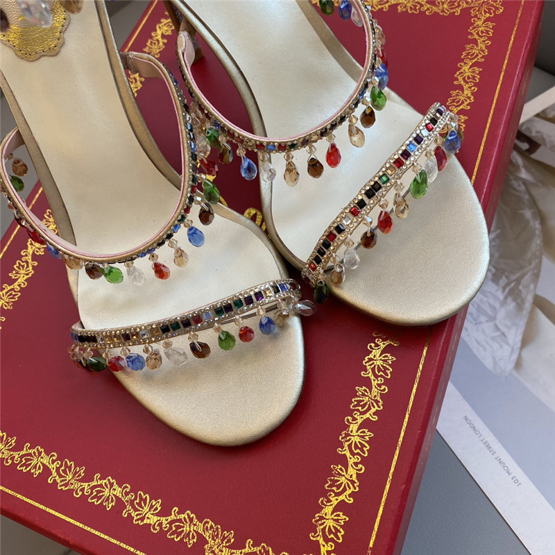 Rene Caovilla Dupe Classic snake wrap sandals