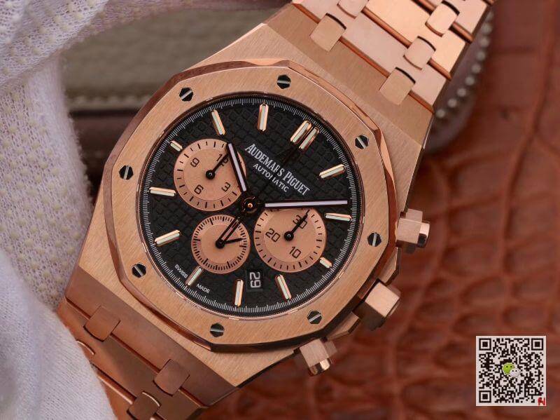 Replica Audemars P1g*et Royal Oak Chronograph 26331OR.OO.1220OR OM Factory Men Watches 1:1 Best Edition Swiss ETA7750 18K Rose gold on stainless steel bezel