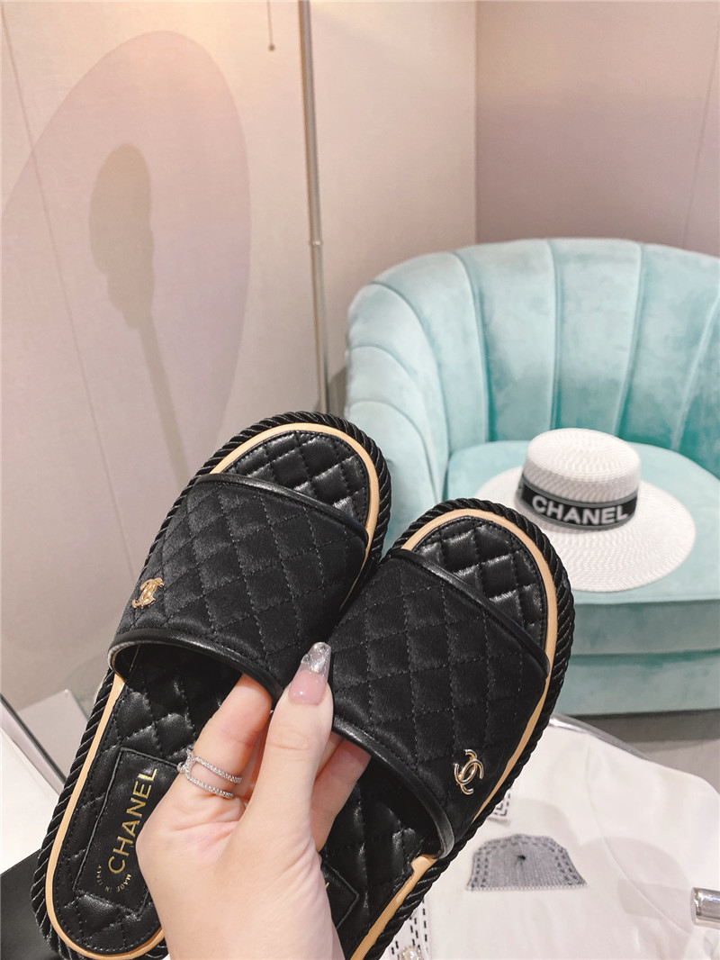 Ch**el flat platform slippers