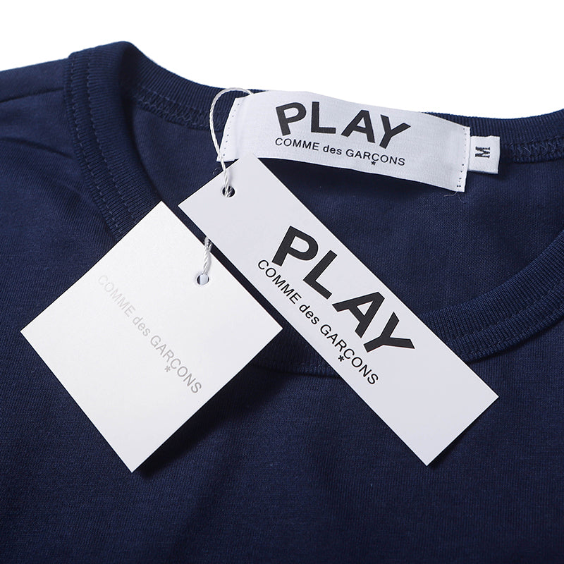 Comme Des Garcons Play Embroidered Red Heart T Shirt 2331