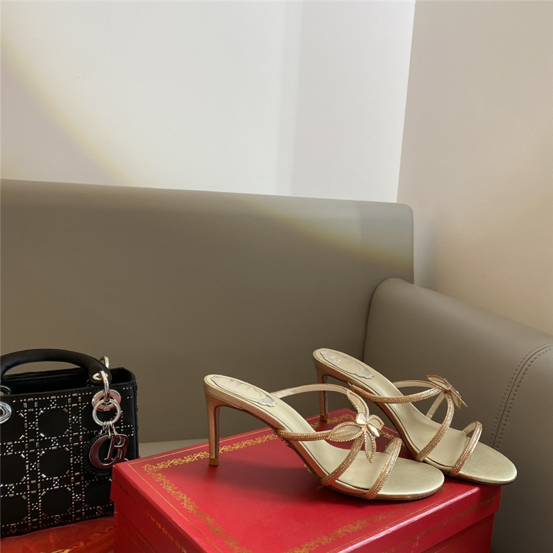 Rene Caovilla latest butterfly tie sandals