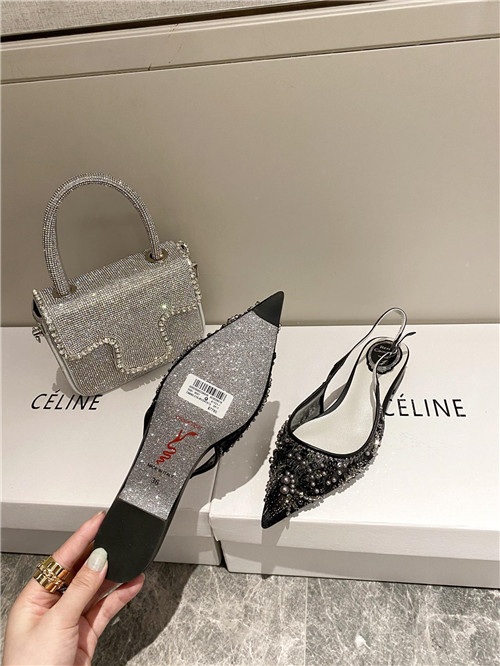 rene caovilla flat sandals