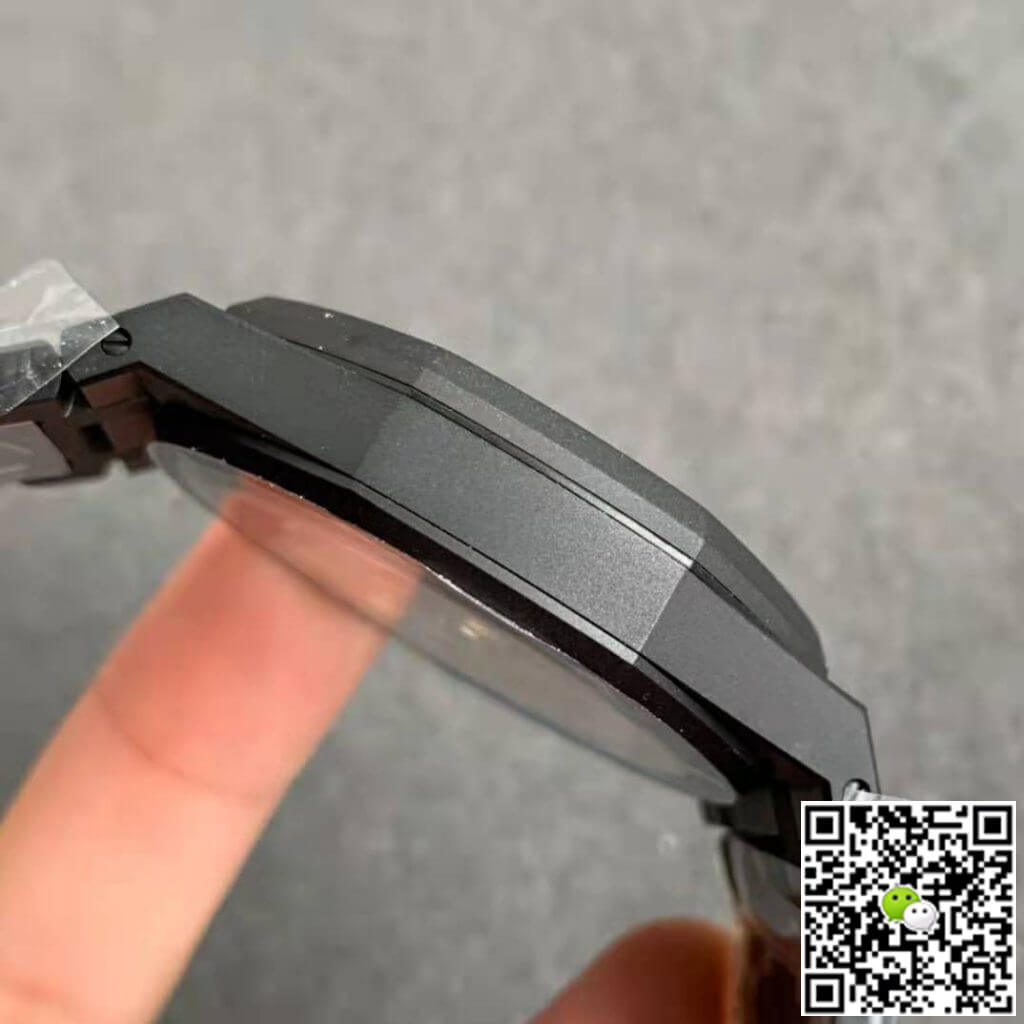 Replica Audemars P1g*et Royal Oak 15500 DLC Version 1:1 Best Edition ZF Factory Black Dial