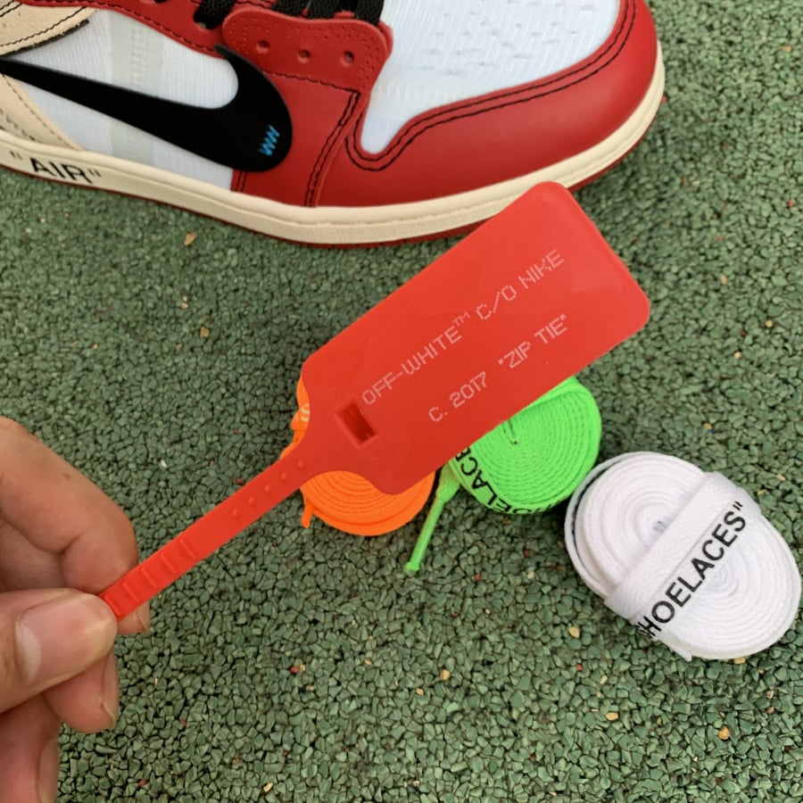 OFF WHITE Air Jordan 1 Chicago Red Extended Size