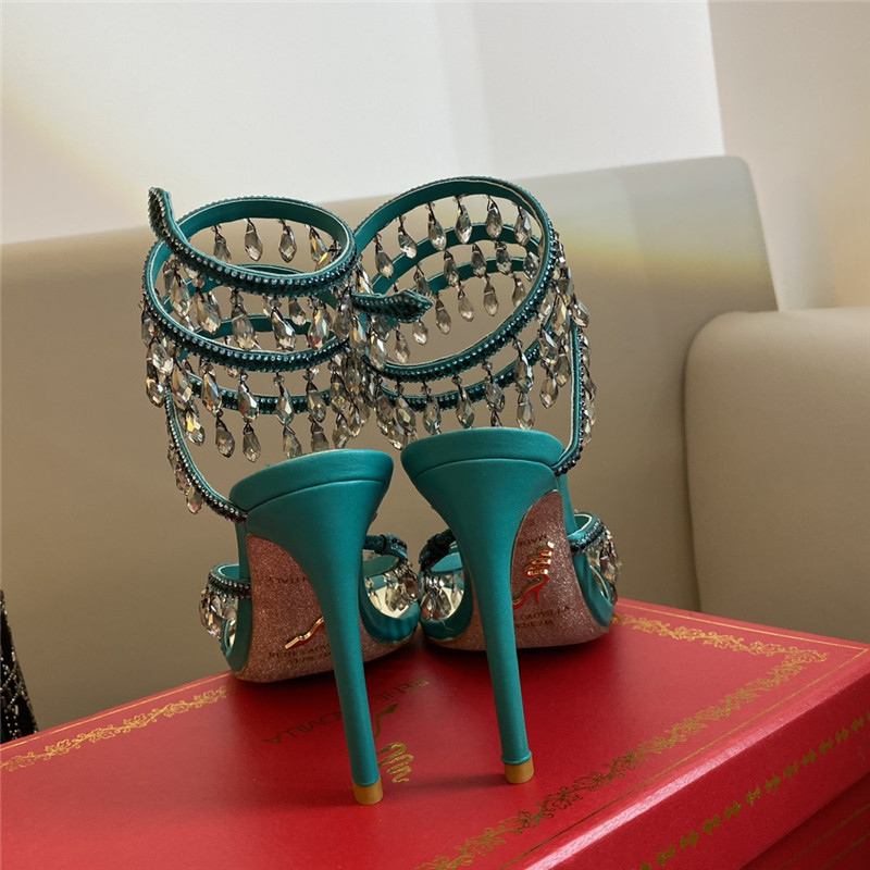 Rene Caovilla Classic Snake Wrap Sandals