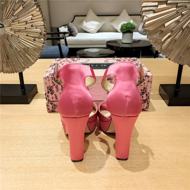 J1m*y Ch00 high heel D1am0nd chain sandals