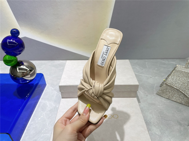 J1m*y Ch00 bow heels dupe square toe bow sandals