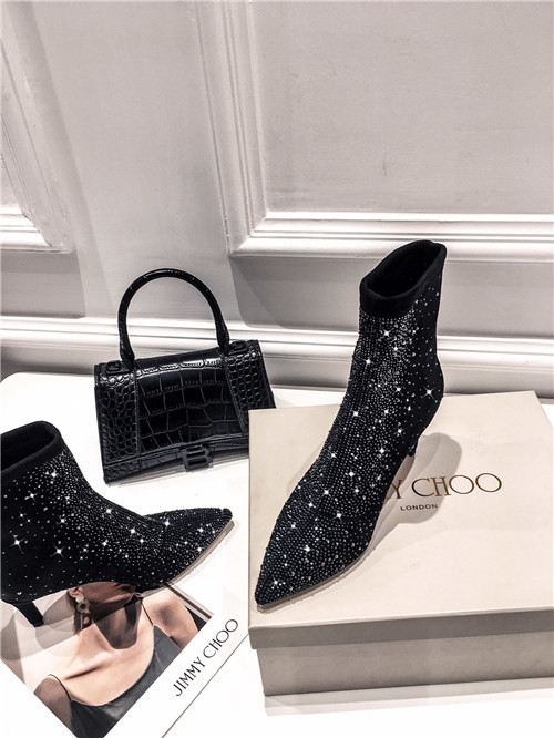 J1m*y Ch00 heel ankle boots