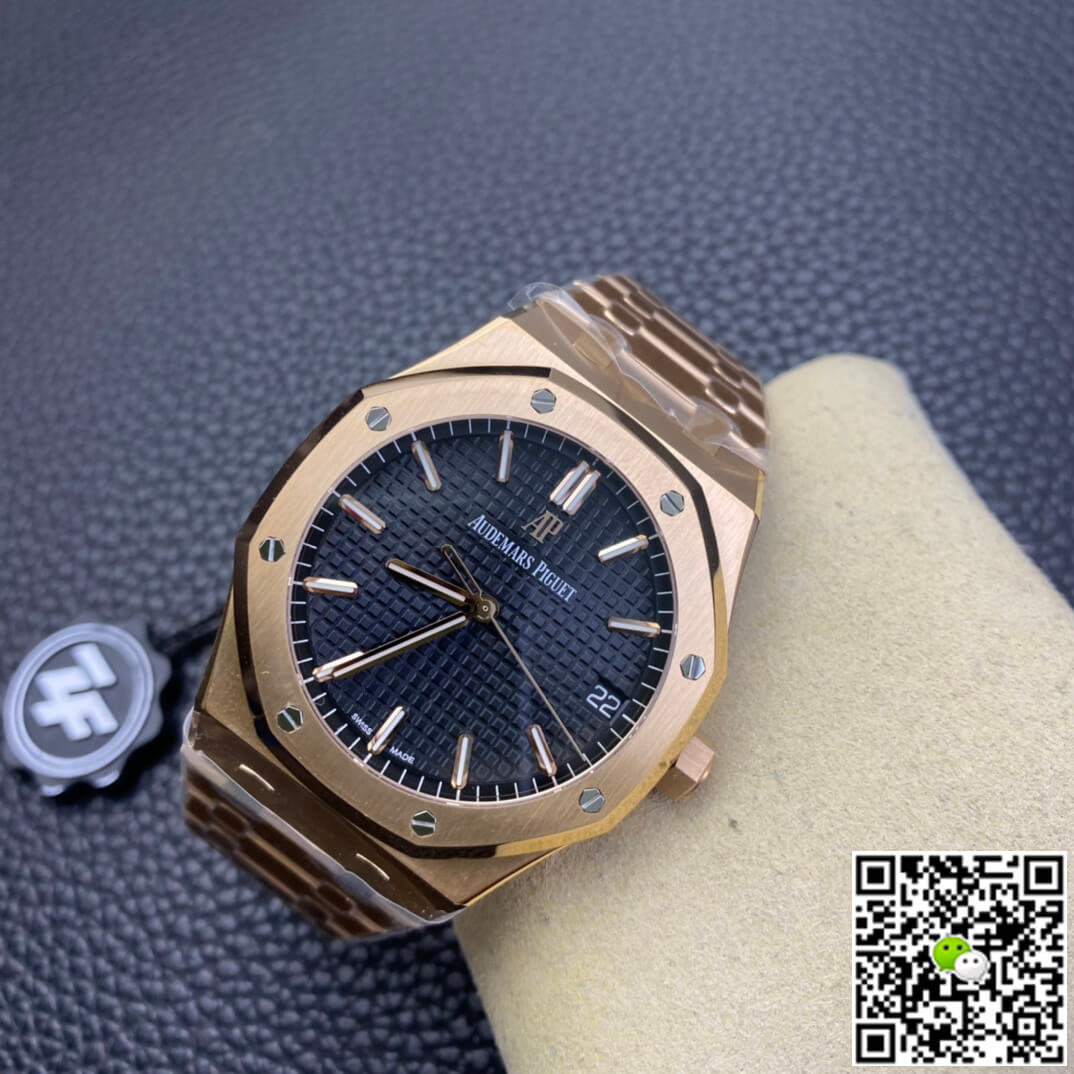 Replica Audemars P1g*et Royal Oak 15500OR.OO.1220OR.01 1:1 Best Edition ZF Factory Black Dial