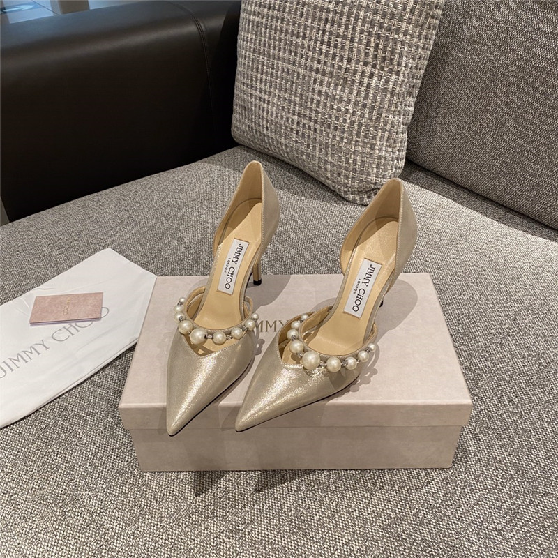 J1m*y Ch00 high heel pearl sandals